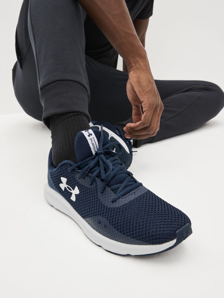 Under Armour Navy Blue Charged Pursuit 3 Trainers - Image 1 of 7