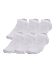 Under Armour White Under Armour Essential No Show Socks 6 Pack - Image 1 of 4
