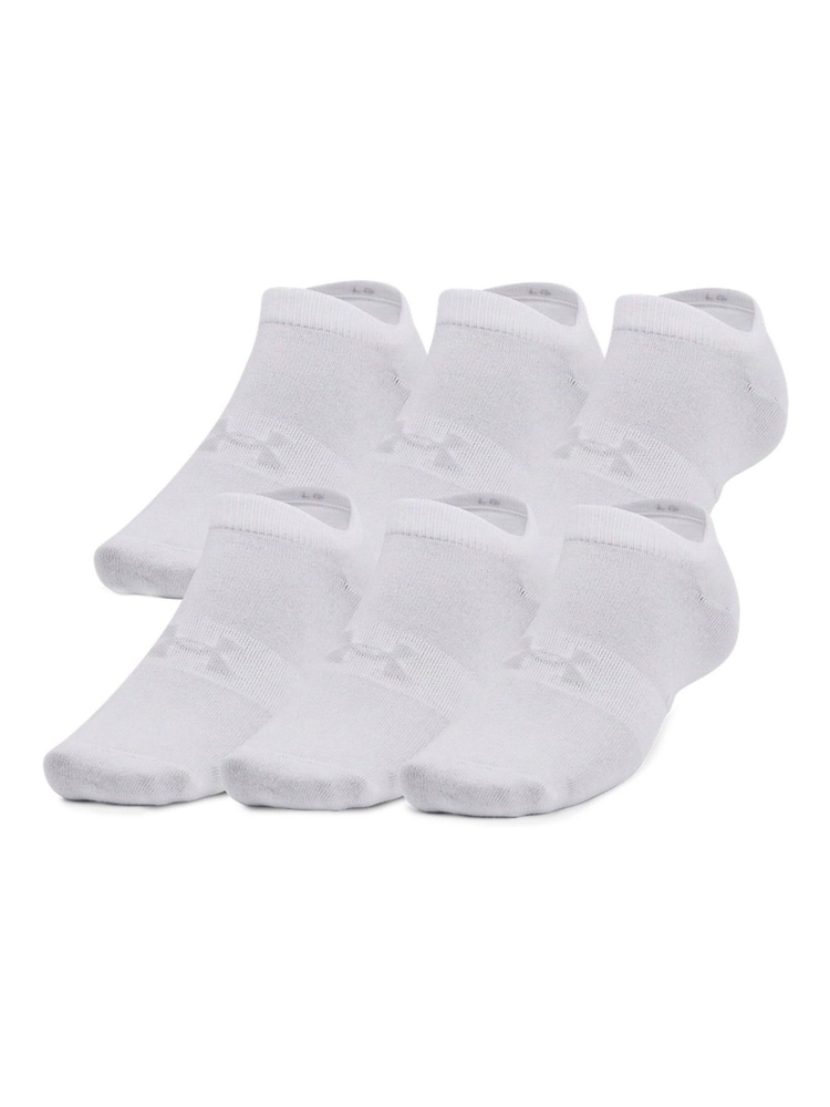 Under Armour White Under Armour Essential No Show Socks 6 Pack - Image 1 of 4