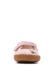 Clarks Pink E Fit Corduroy Baby Soft Strap Shoes - Image 5 of 7