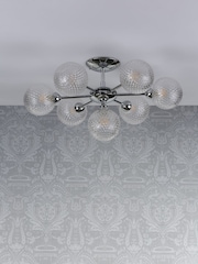 Laura Ashley Polished Chrome Atherton 7 Light Semi Flush Ceiling Light - Image 2 of 4