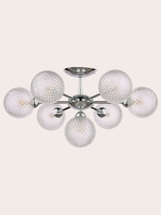 Laura Ashley Polished Chrome Atherton 7 Light Semi Flush Ceiling Light - Image 3 of 4