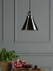 Laura Ashley Pewter Rufus Pendant Ceiling Light - Image 1 of 4