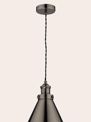 Laura Ashley Pewter Rufus Pendant Ceiling Light - Image 3 of 4