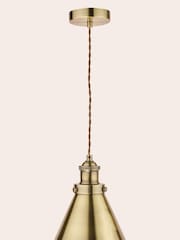 Laura Ashley Brass Rufus Pendant Ceiling Light - Image 3 of 4