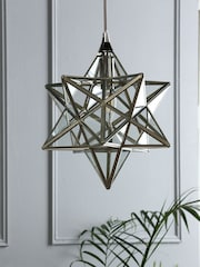 Laura Ashley Silver Star Pendant Ceiling Light - Image 2 of 4