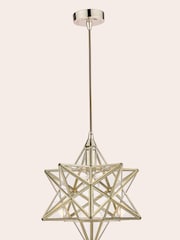 Laura Ashley Silver Star Pendant Ceiling Light - Image 3 of 4
