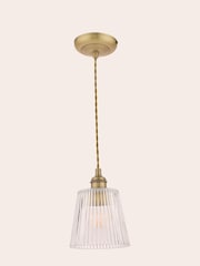 Laura Ashley Aged Brass Callaghan Pendant Small Ceiling Light - Image 3 of 4