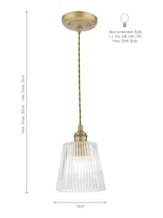 Laura Ashley Aged Brass Callaghan Pendant Small Ceiling Light - Image 4 of 4