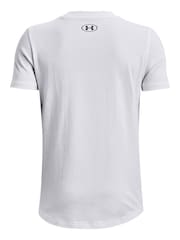 Under Armour White Boys Youth Sportstyle Left Chest Logo T-Shirt - Image 2 of 2