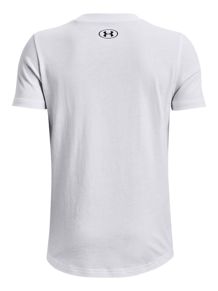 Under Armour White Boys Youth Sportstyle Left Chest Logo T-Shirt - Image 2 of 2