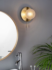 Laura Ashley Satin Brass Prague Bathroom Single Wall Light - Image 2 of 5