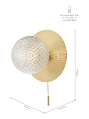 Laura Ashley Satin Brass Prague Bathroom Single Wall Light - Image 5 of 5