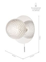 Laura Ashley Polished Chrome Prague Bathroom Single Wall Light - Image 5 of 5