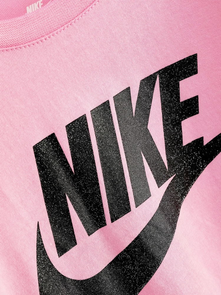 Nike Pink Little Kids Futura T-Shirt - Image 3 of 4