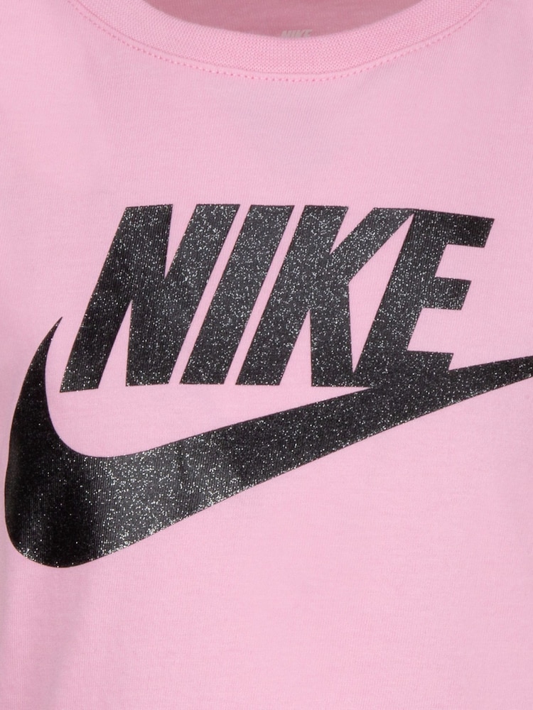 Nike Pink Little Kids Futura T-Shirt - Image 4 of 4
