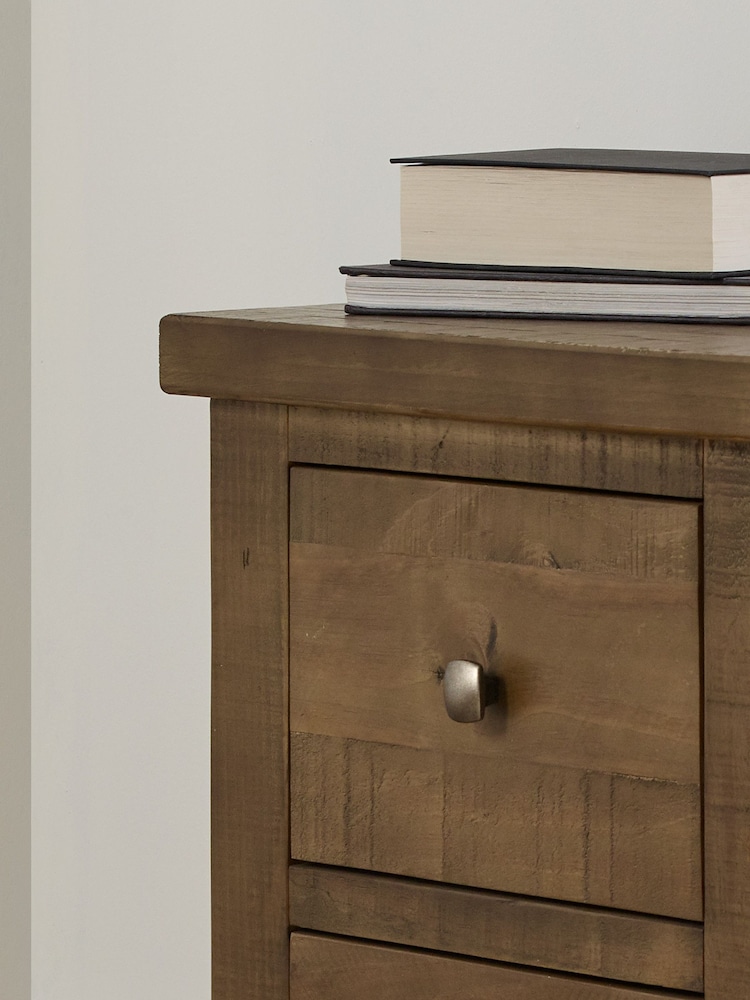 time4sleep White Plank 2 Drawer Wooden Bedside Table - Image 2 of 3