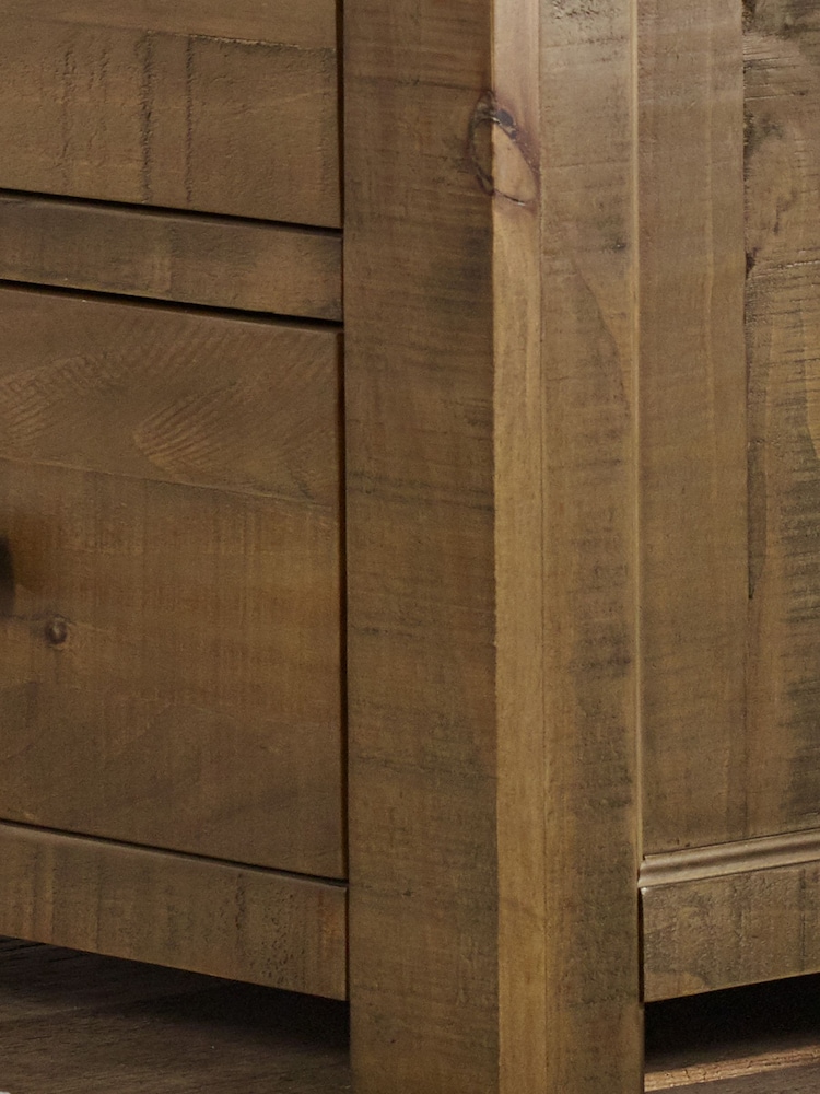 time4sleep White Plank 2 Drawer Wooden Bedside Table - Image 3 of 3