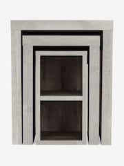 Grey Bronx Oak Effect Rectangle Set of 3 Nest of Tables - Image 5 of 10
