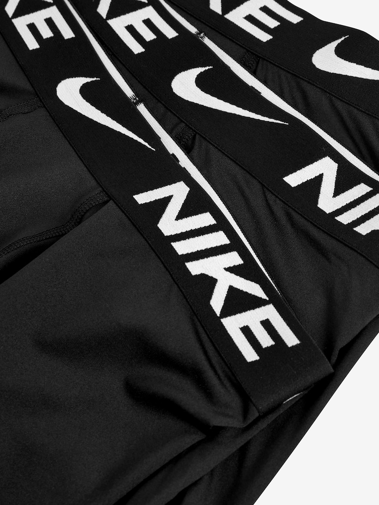 Nike Black Dri-FIT Kids Boxers 3 Pack - Image 4 of 4
