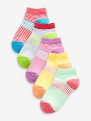 Mehrfarbig - Gestreifte Sneakersocken mit hohem Baumwollanteil, 5er-Pack - Bild 1 von 6