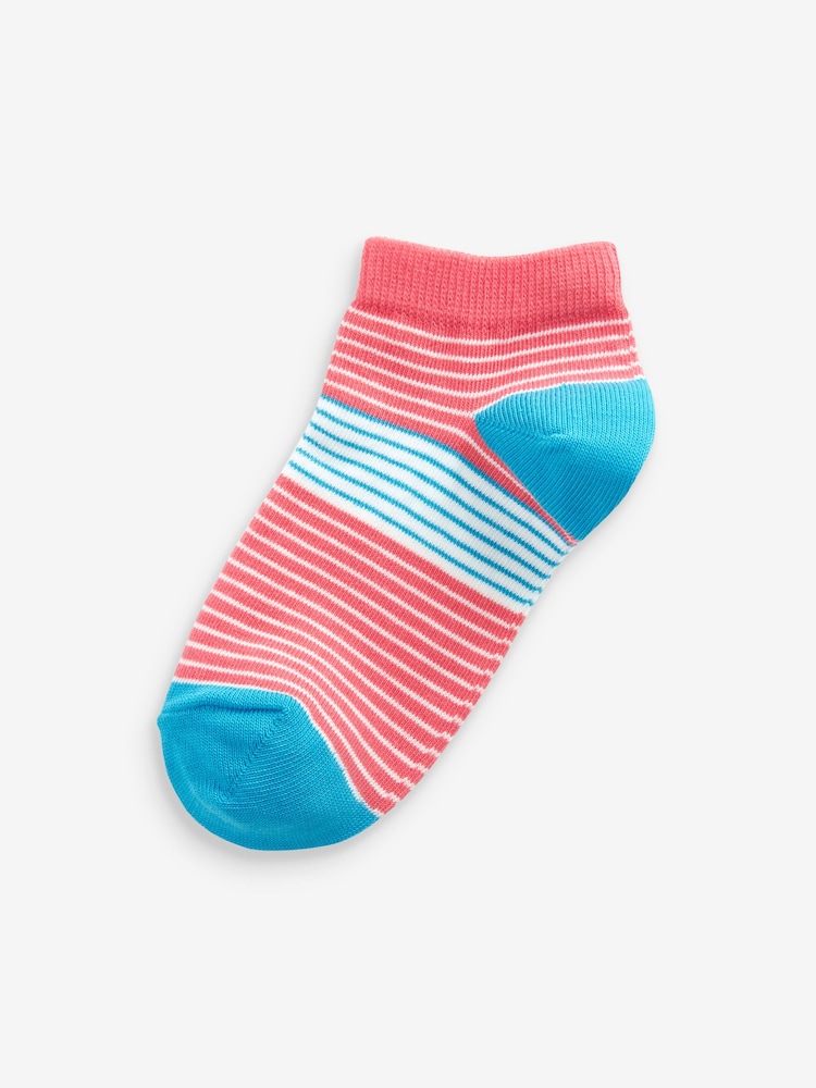Multi 5 Pack Cotton Rich Stripe Trainer Socks - Image 5 of 6