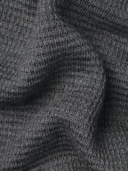 Charles Tyrwhitt Royal Blue Pure Merino Zip Neck Jumper - Image 5 of 5