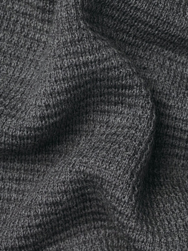 Charles Tyrwhitt Royal Blue Pure Merino Zip Neck Jumper - Image 5 of 5