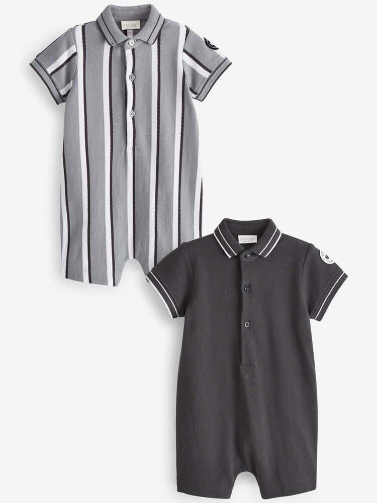 Schwarz/Weiß - Strampler für Babys im 2er-Pack - Bild 1 von 5
