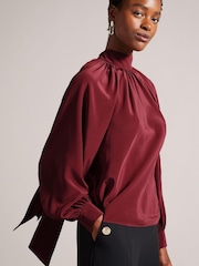 Ted Baker Robbiey Red Pussybow Blouse - Image 1 of 6