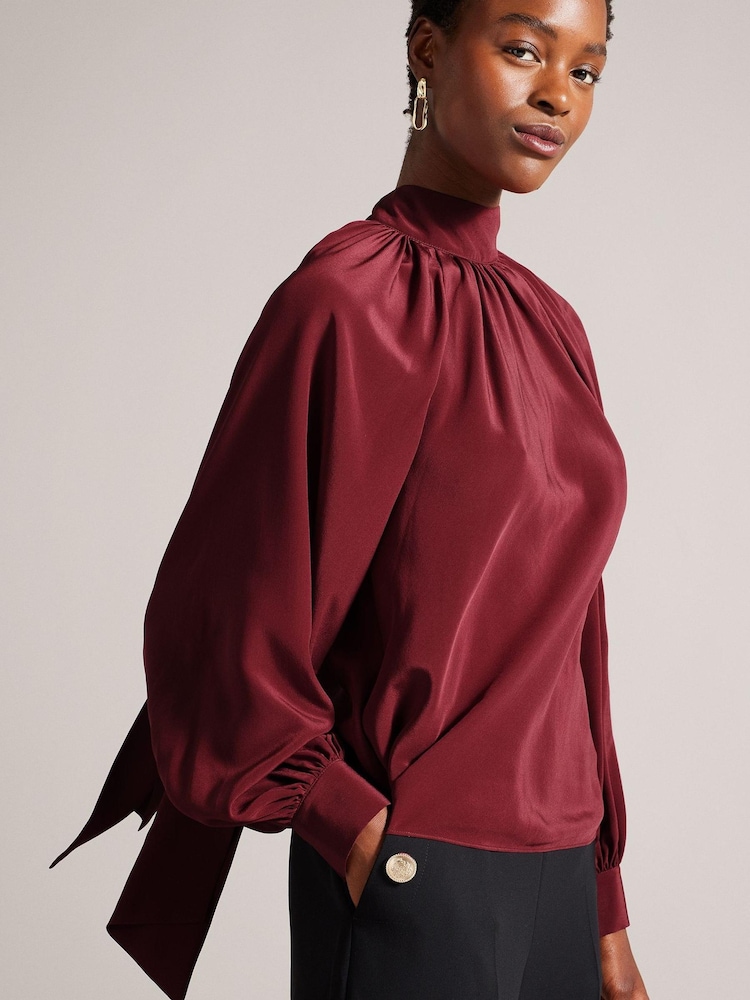 Ted Baker Robbiey Red Pussybow Blouse - Image 1 of 6