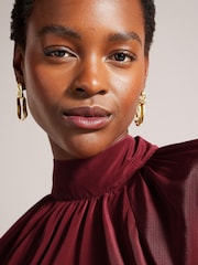 Ted Baker Robbiey Red Pussybow Blouse - Image 4 of 6