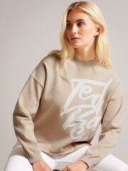 Ted Baker Natural Emallly Branded Jacquard Knit Jumper - Image 1 of 6
