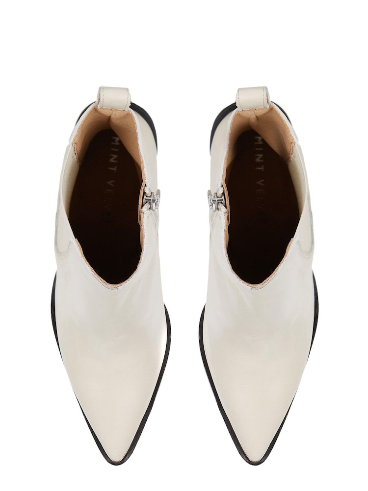 Mint Velvet Cream Sydney Cowboy Boots - Image 3 of 3