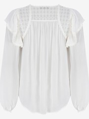 Mint Velvet White Floral Detail Blouse - Image 4 of 4