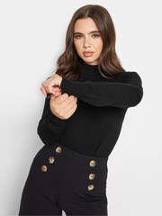 PixieGirl Petite Black Roll Neck Jumper - Image 2 of 5