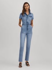 Mono largo de denim con pernera pitillo de Good American - Imagen 3 de 4