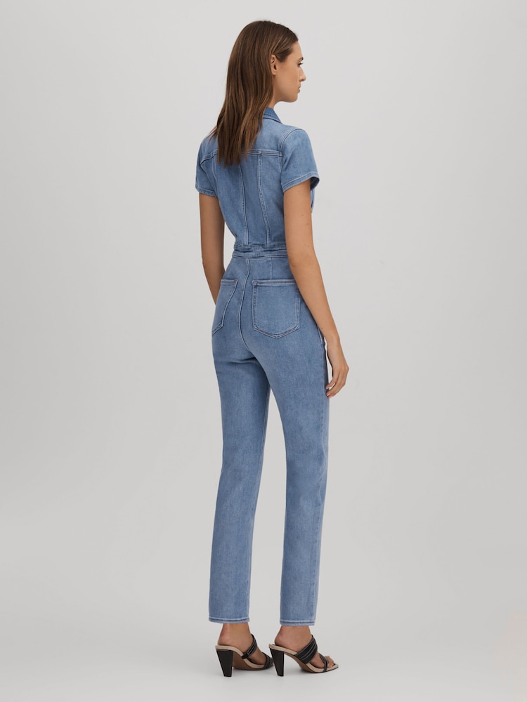 Mono largo de denim con pernera pitillo de Good American - Imagen 4 de 4