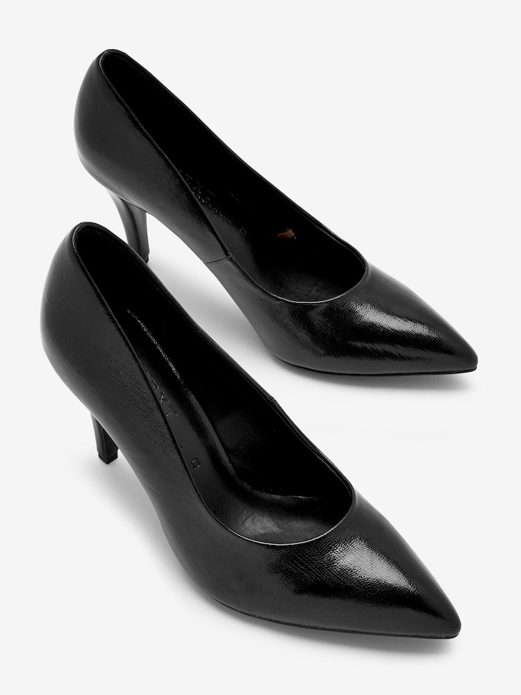 Black Regular/Wide Fit Forever Comfort® Mid Heel Court Shoes - Image 7 of 7