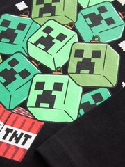Minecraft Black Long Sleeve Christmas T-Shirt (3-16yrs) - Image 6 of 6