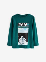 Nasa لون أخضر - Long Sleeve T-Shirt (3-16yrs) - صورة 1 من 3