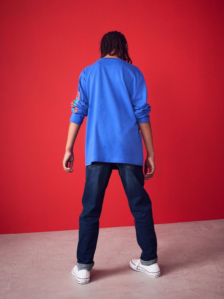Sonic Cobalt Blue Long Sleeve Christmas T-Shirt (3-16yrs) - Image 2 of 7