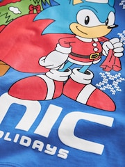 Sonic Cobalt Blue Long Sleeve Christmas T-Shirt (3-16yrs) - Image 7 of 7