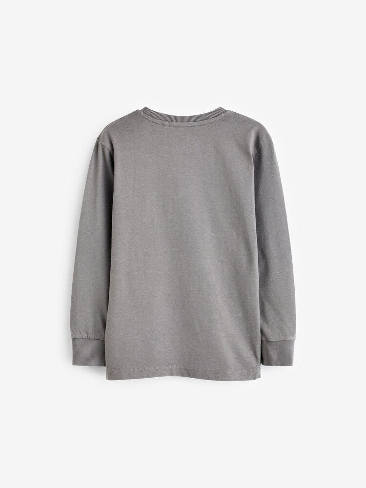 Charcoal Grey Marvel Long Sleeve T-Shirt (3-16yrs) - Image 2 of 3