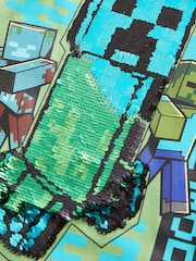 Green Minecraft Creeper Long Sleeve Flippy Sequin T-Shirt (4-16yrs) - Image 3 of 3