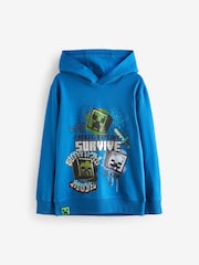 Blue Minecraft Long Sleeve Hoodie (4-16yrs) - Image 1 of 3