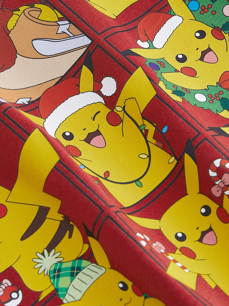 Pokémon Pikachu Red Long Sleeve Christmas T-Shirt (3-16yrs) - Image 3 of 3