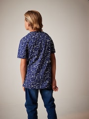 Navy Blue Pikachu Christmas Short Sleeve 100% Cotton T-Shirt (4-16yrs) - Image 3 of 7