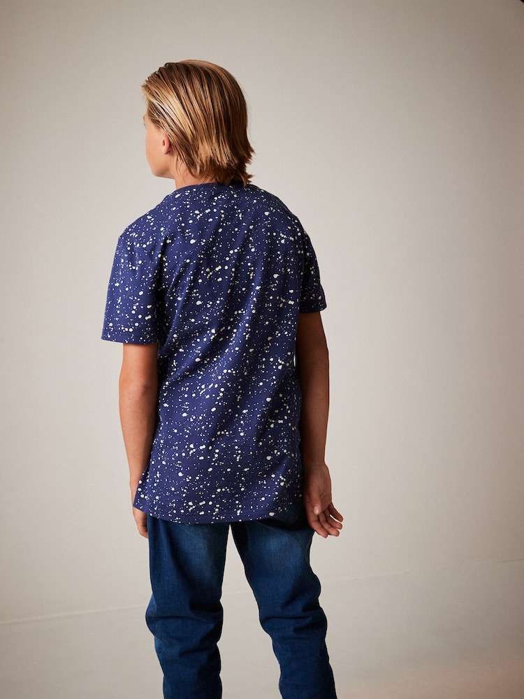 Navy Blue Pikachu Christmas Short Sleeve 100% Cotton T-Shirt (4-16yrs) - Image 3 of 7