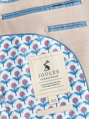 Joules Cream Slim Textured Suit Jacket - Image 10 of 13